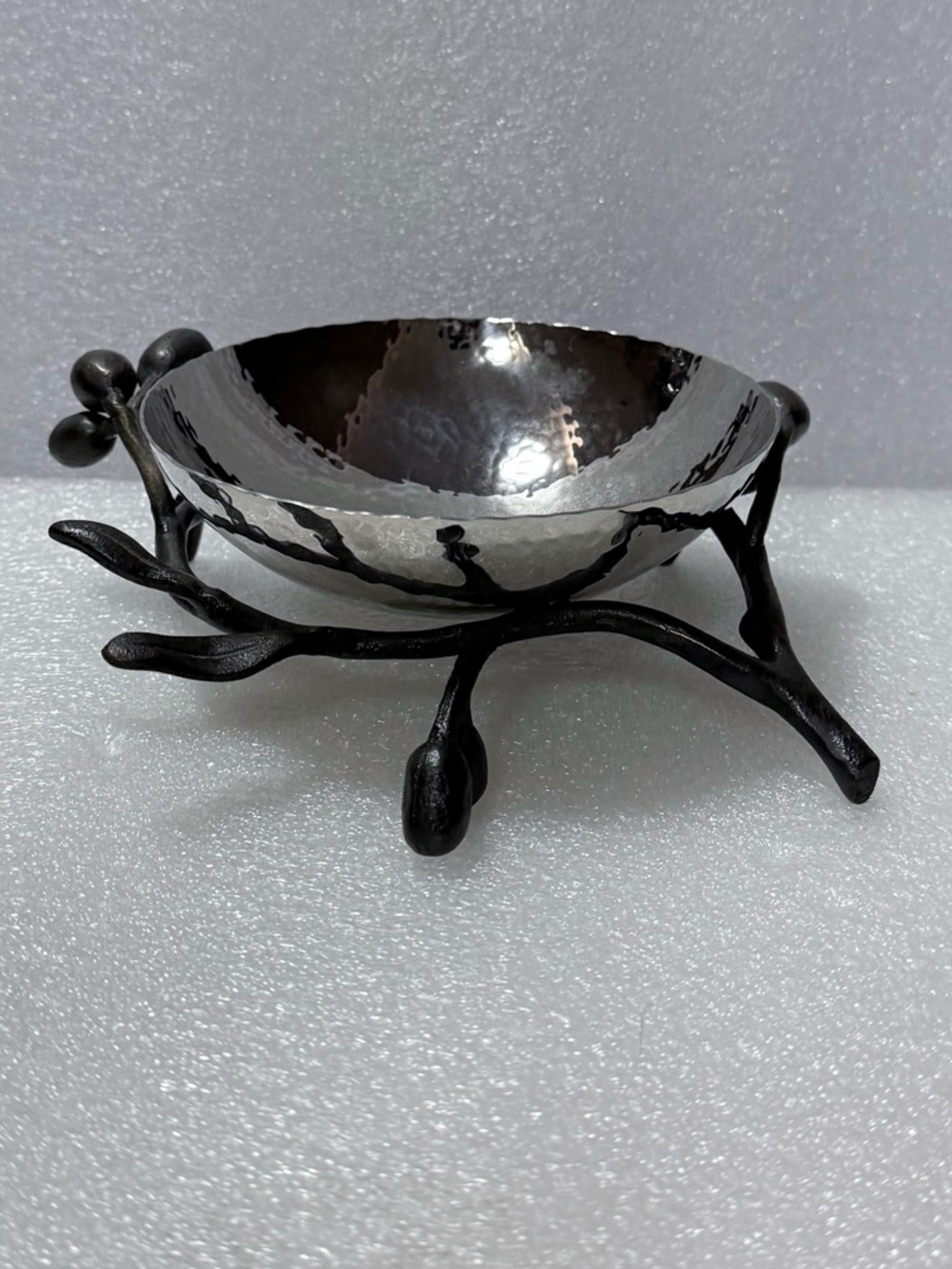 Michael Aram Small Hammered Olive Branch Nut Snack Bowl